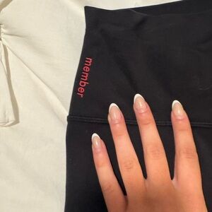 lululemon athletica Black Leggings with Red Detail